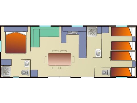 BUNGALOW 7 personnes - Sunêlia Prestige 40m², 6-7pl - 3ch