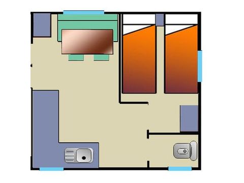 BUNGALOW 4 personnes - COTTAGE CONFORT PREMIUM