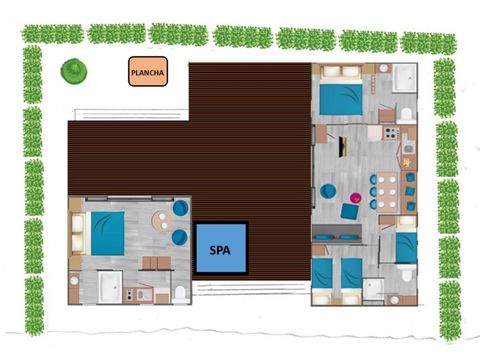 BUNGALOW 8 personnes - Sunêlia Luxe Taos Suite 59m², 4ch