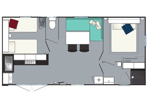 BUNGALOW 7 personnes - Evasion 2 chambres 28m²