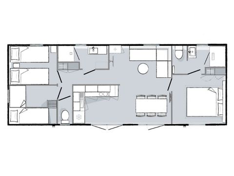 BUNGALOW 6 personnes -  Mahana 3 chambres 2sdb 40m²