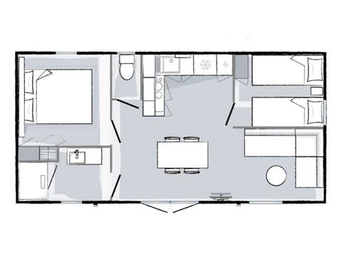BUNGALOW 6 personnes - Mahana  2 chambres 30m²