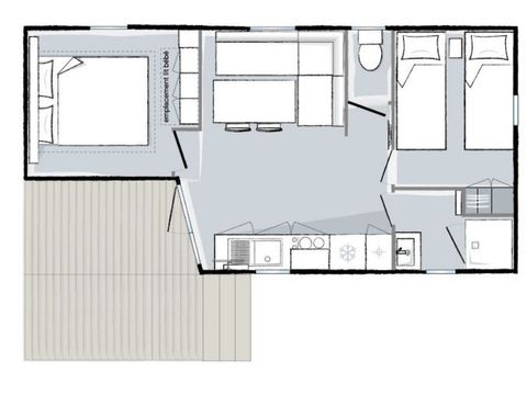 BUNGALOW 6 personnes - Mahana 6 personnes 2 chambres 28m²