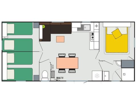 BUNGALOW 6 personnes - LOISIRS - 3 chambres - TV