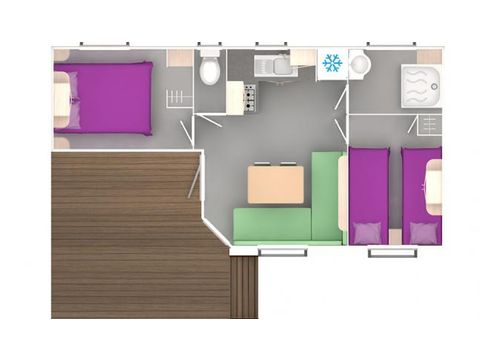 BUNGALOW 6 personnes - 2 chambres