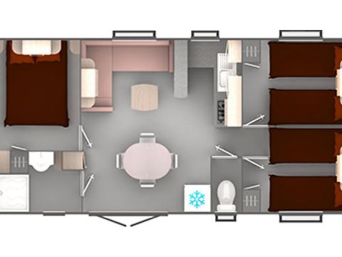 BUNGALOW 6 personnes - 3 chambres