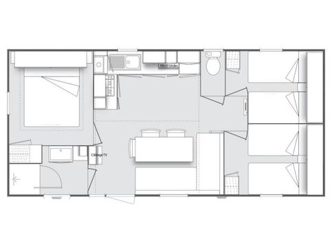 BUNGALOW 8 personnes - Loisir+ 8 personnes 3 chambres 33m²