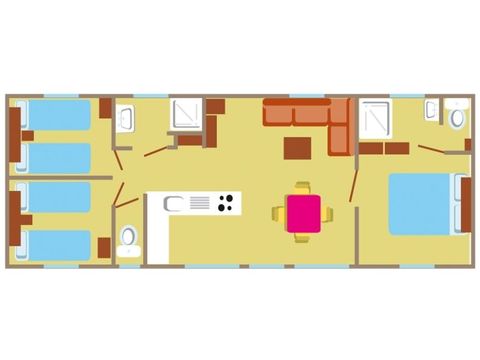 BUNGALOW 6 personnes - Confort+ 6 personnes 3 chambres 2 sdb 40m²