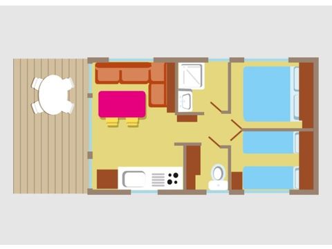 BUNGALOW 4 personnes - Cocoon+ 4 personne 2 chambres 24m²