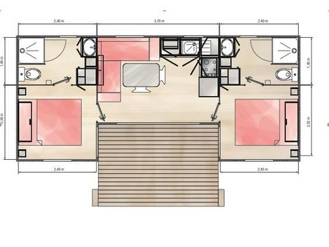 BUNGALOW 4 personnes - VIOLETTE