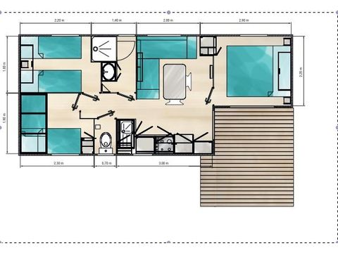BUNGALOW 6 personnes - JONQUILLE