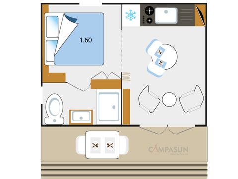 BUNGALOW 2 personnes - Key Westotel 2 pers. A/C + Kit draps et serviettes inclus