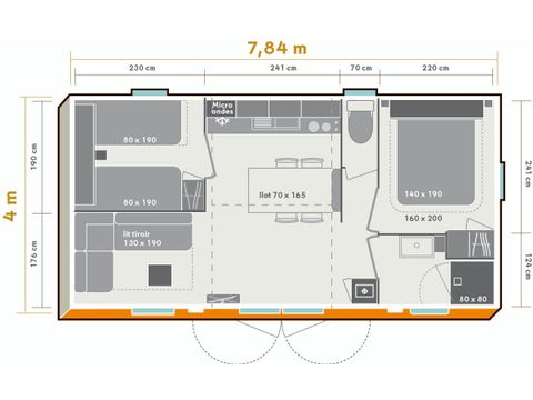 BUNGALOW 4 personnes - Ciela Confort - 2 chambres