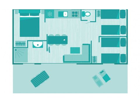 BUNGALOW 6 personnes - CLIM