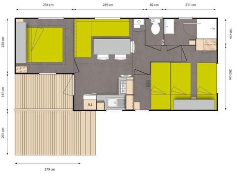 BUNGALOW 6 personnes - CONFORT 29 m²