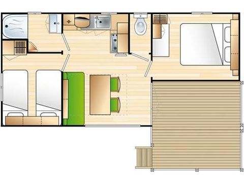 BUNGALOW 4 personnes - Cottage Bambou