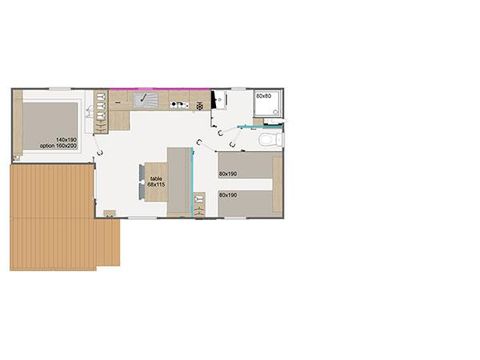 BUNGALOW 5 personnes - Cottage Bambou Family Baby