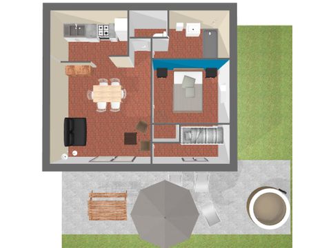 GÎTE 6 personnes - Gîte 2 chambres avec jacuzzi