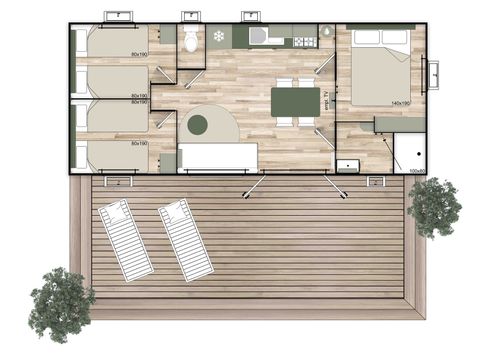BUNGALOW 6 personnes - Luxe
