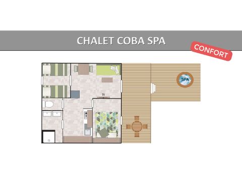 Chalet 4 personnes - COBA. CONFORT AVEC SPA