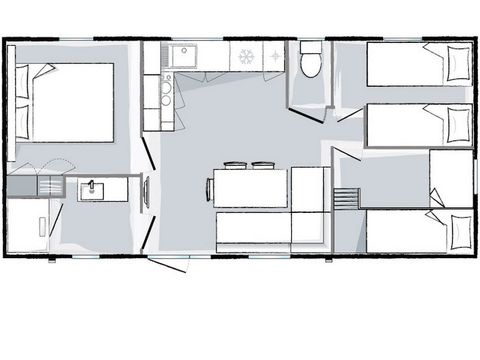 Mobilhome 6 personnes - Eco-Lodge (max. 2 adultes)