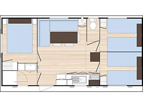 Mobilhome 6 personnes - OPHEA3 - 3 chambres