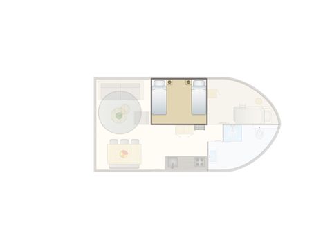 Tente en toile et en bois 5 personnes - 4-6 persoons glamping tent