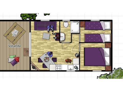 Mobilhome 4 personnes - Forest Lodge