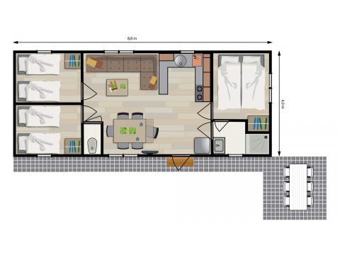 BUNGALOW 6 personnes - Duintop