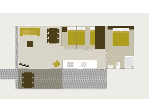 Hébergement pour groupe 12 personnes - Veluwelodge XL avec maison grillagée 6+6