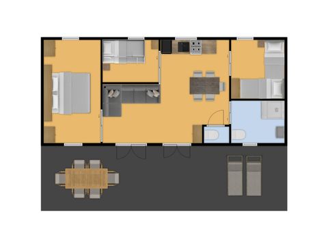 BUNGALOW 6 personnes - Mobil home de Steenloper