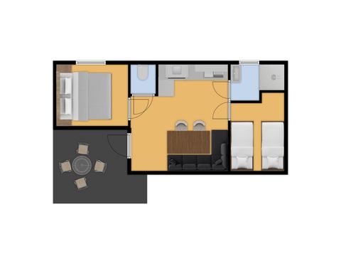 BUNGALOW 4 personnes - Mobil home de Kluut