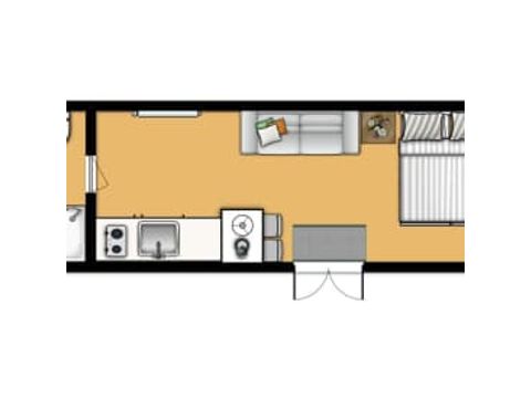 CHALET 2 personnes - Chalet de camping de Bosuil