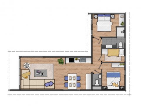 Maison 5 personnes - Ravenbosch Royaal - Bain à remous - Cheminée et gazebo