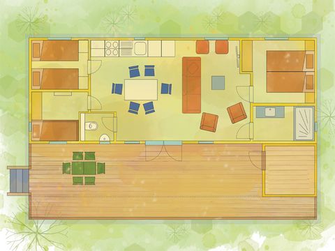 BUNGALOW 6 personnes - Carpe