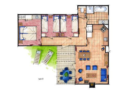 BUNGALOW 6 personnes - D