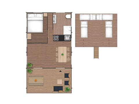 TENTE TOILE ET BOIS 6 personnes - Spotty Lodge Family (4 adultes maximum)