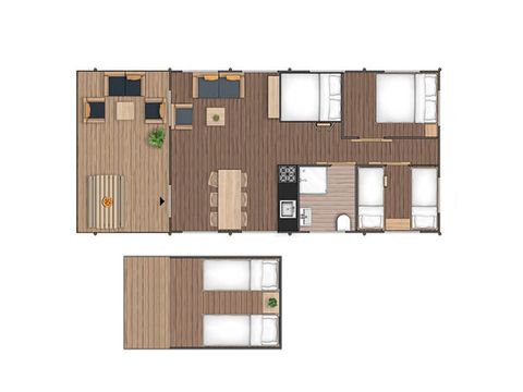 TENTE TOILE ET BOIS 8 personnes - Prime