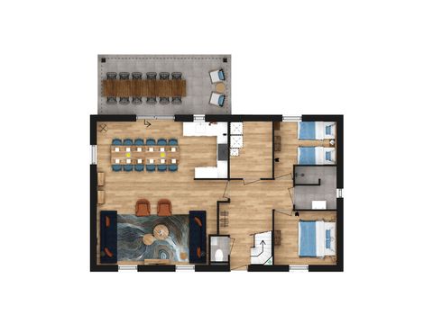 Hébergement pour groupe 12 personnes - Luxe