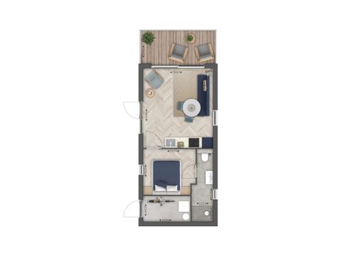 LODGE 2 personnes - Pavillon d'eau avec bain à remous