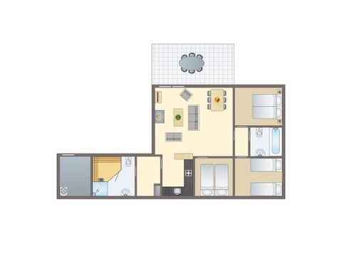 Bungalow 6 personnes - 6X