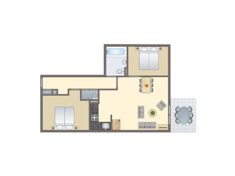 Appartement 6 personnes - 6NT