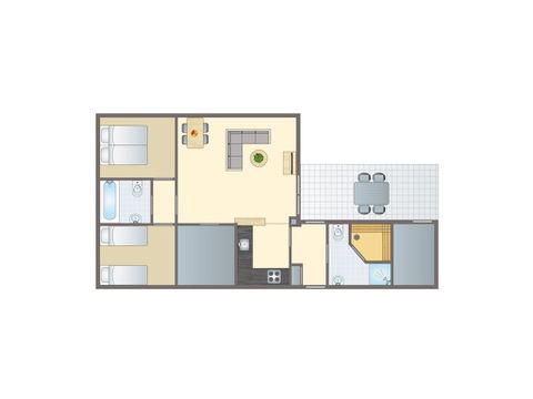 Bungalow 4 personnes - 4X